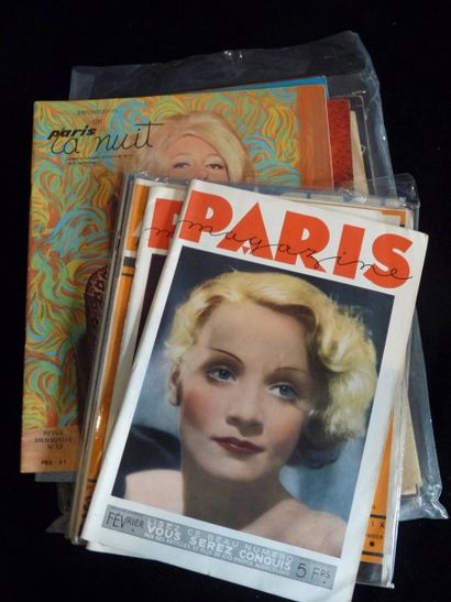 null Lot comprenant magazines, affiches, publicités et programmes de spectacle, en...