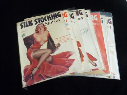 null Lot comprenant 9 magazines de la revue Silk Stocking Stories, en très bon état.

-...