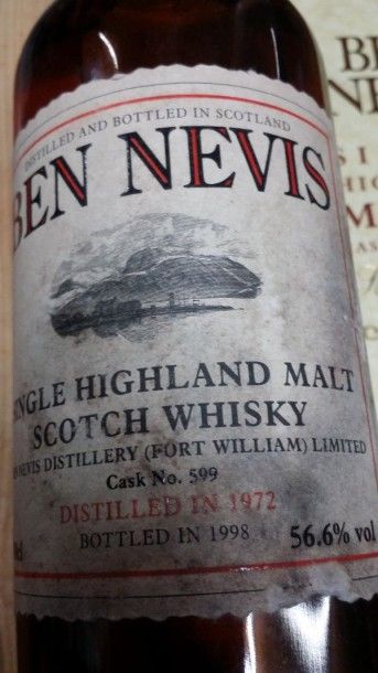 null 1 Bouteille WHISKY BEN NEVIS 26 ANS D'AGE 1998

Distillé en 1972.