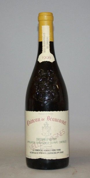 null 1 Bouteille CHÂTEAU DE BEAUCASTEL BLANC "Vieilles Vignes" 1998 Etiquette abimée....