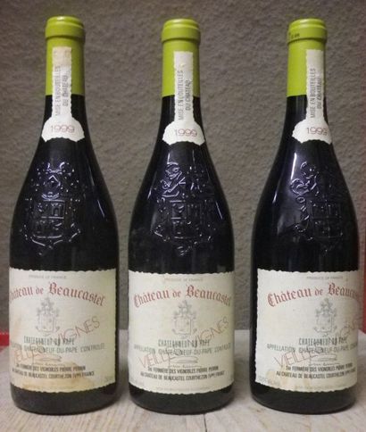 null 3 Bouteilles CHÂTEAU DE BEAUCASTEL BLANC "Vieilles Vignes" 1999