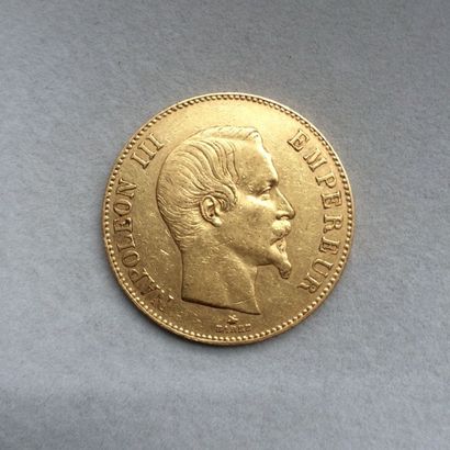 null NAPOLEON III (1852-1870). Une pièce de 100 Francs tête nue. Paris. 1859 B. Or....