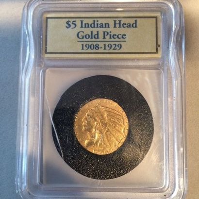 null 5 Dollars "Indian Head". 1909. Or. 7.5 g (Sous scellé)