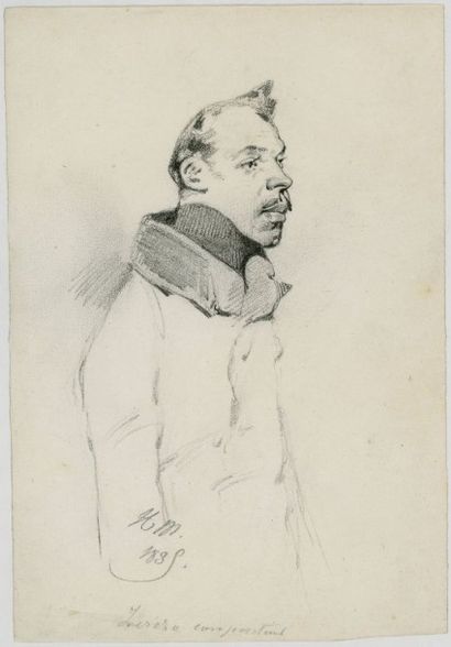 Henry MONNIER (1799-1877) Monsieur Zerezo, compositeur belge
1835
Crayon signé du...