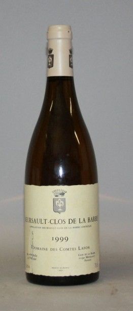null 1 Bouteille MEURSAULT "Clos de la Barre" 1999 - COMTES LAFON 

Etiquette abimée....