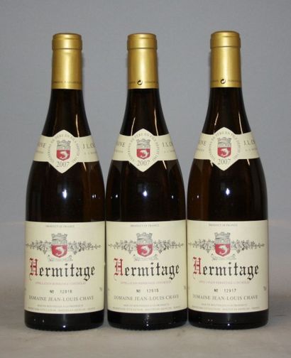 null 3 Bouteilles HERMITAGE BLANC 2007 - J. L. CHAVE