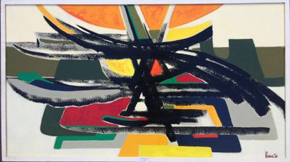 null Bernard HERZOG (né en 1935)

Abstraction affirmative 

Huile sur toile signée...