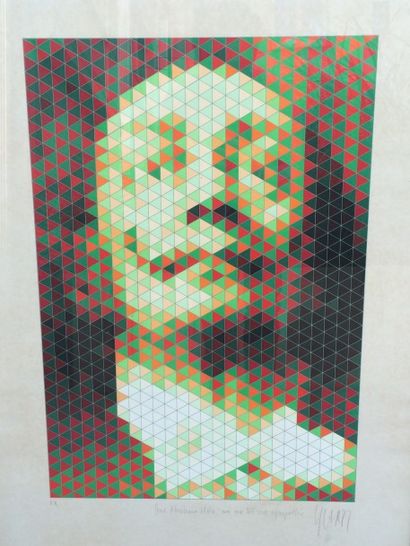null Jean-Pierre VASARELY dit YVARAL (1934-2002)
Hommage à Salvador Dali
Sérigraphie...