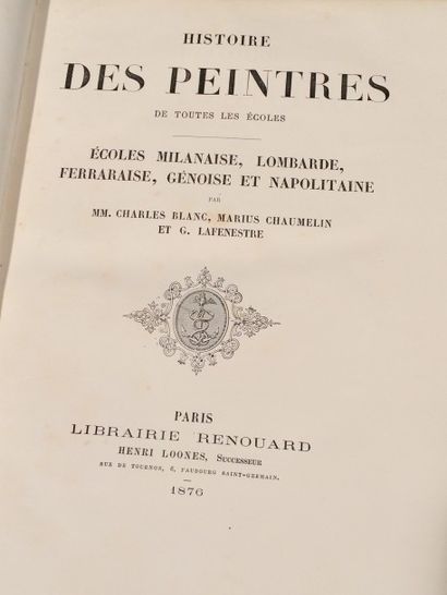 null Charles BLANC, Histoire des peintres de toutes les écoles, Paris 1875, 13 v...