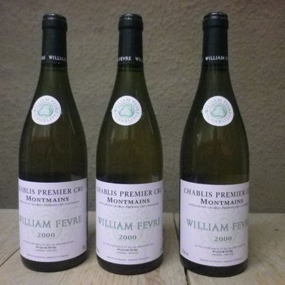 null 3 Bouteilles CHABLIS 1er cru "Montmains" - Wm. FEVRE 2000