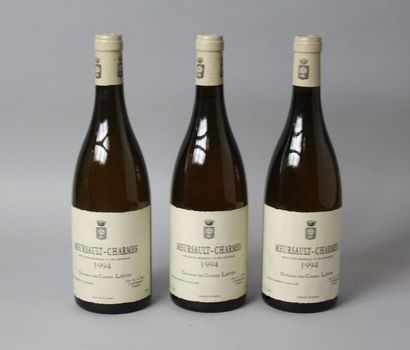 null 3 Bouteilles MEURSAULT 1er cru "Charmes" - COMTES LAFON 1994 Etiquettes légèrement...