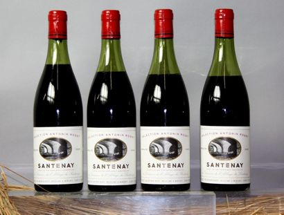 null 4 Bouteilles SANTENAY "Domaine de l'Abbey de SANTENAY" A. RODET 1959 Niveaux...