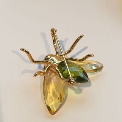 null SWAROVSKI
Deux broches "Insectes" en argent doré 925 millièmes et cristal de...