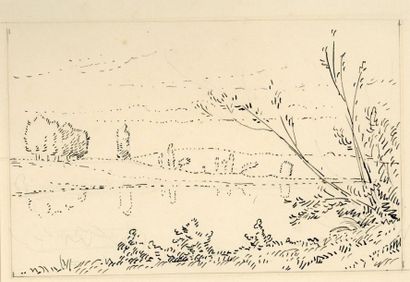 null Léopold LEVERT (1828-1882)

Paysages 

Plume et encre noire, cachet au dos

13,7...