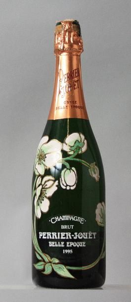 null 1 bouteille CHAMPAGNE PERRIER JOUET "BELLE EPOQUE" 1995 

Coiffe abimée. 

Capsule...