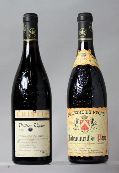 null Lot de 2 bouteilles du CHATEAUNEUF DU PAPE - MILLESIME 2005 : 

1 Bouteille...