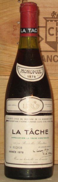 LA TACHE 1978 1 bouteille LA TACHE 1978 Niveau : 2 cm