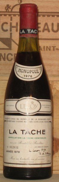 LA TACHE 1978 1 bouteille LA TACHE 1978 Niveau : 2,4 cm