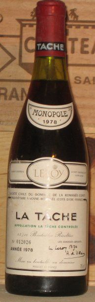 LA TACHE 1978 1 bouteille LA TACHE 1978 Niveau : 2,5 cm