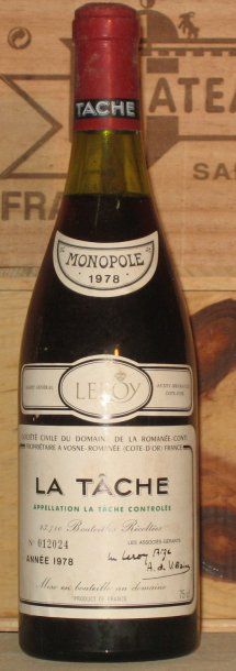 LA TACHE 1978 1 bouteille LA TACHE 1978 Niveau : 3,5 cm