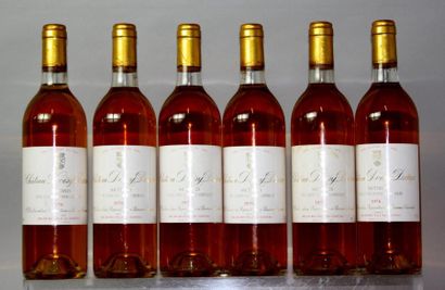null 6 bouteilles CHÂTEAU DOYSY DAENE 2é CC - Sauternes 1976

1 étiquette tachée,...