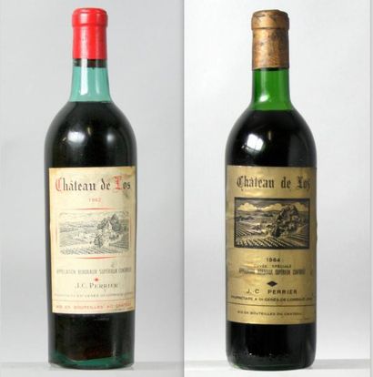 null Lot de 2 bouteilles CHÂTEAU DE LOS - Bordeaux Supérieur : 

1 bouteille de 1962...