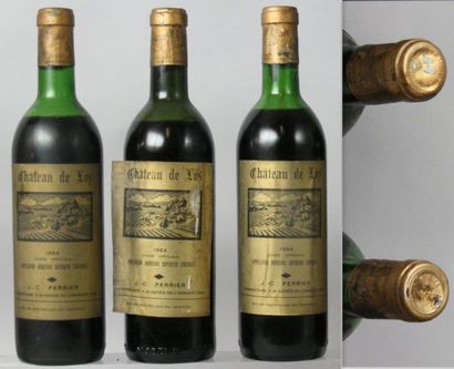 null 3 bouteilles CHÂTEAU de LOS - Bordeaux supérieur 1964 

Niveaux mi- épaule,...
