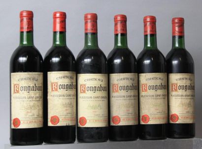 null 6 bouteilles CHÂTEAU FONGABAN - Puisseguin St. Emilion 1961 

Niveaux légèrement...