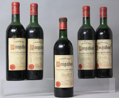 null 5 bouteilles CHÂTEAU FONGABAN - Puisseguin St. Emilion 1961 

Niveaux : 1 haut...