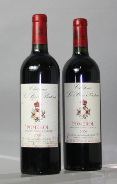 null 2 bouteilles CHÂTEAU LE BON PASTEUR - Pomerol 2006

Etiquette légèrement tachée....