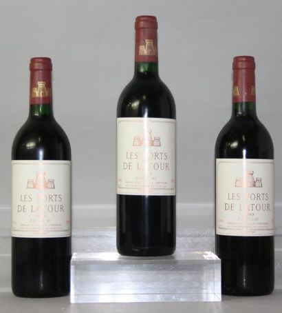 null 3 bouteilles LES FORT DE LATOUR 2éme vin du CHÂTEAU LATOUR 1er GCC - Pauillac...