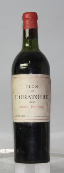 null 1 bouteille CLOS DE L'ORATOIRE GC - St. Emilion Ets. NICOLAS 1957

Etiquette...