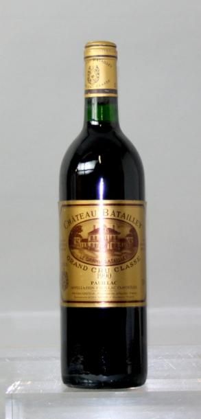 null 1 bouteille CHÂTEAU BATAILLEY 5é GCC -Pauillac 1990