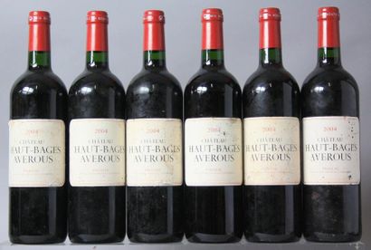 null 6 bouteilles CHÂTEAU HAUT BAGES AVEROUS - Pauillac 2004 

Etiquettes tachées....