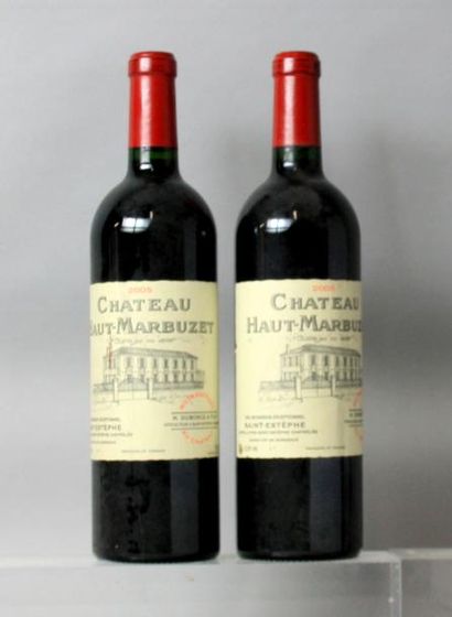 2 bouteilles CHÂTEAU HAUT MARBUZET- St Estèphe...