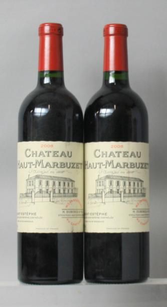 2 bouteilles CHÂTEAU HAUT MARBUZET- St Estèphe...