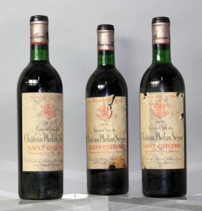 null 3 bouteilles CHÂTEAU PHELAN SEGUR - St Estèphe 1971

3 étiquettes tachées et...