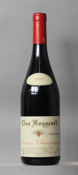 null 1 bouteille SAUMUR CHAMPIGNY - CLOS ROUGEARD "Les Poyeux" - FOUCAULT 2007

Etiquette...