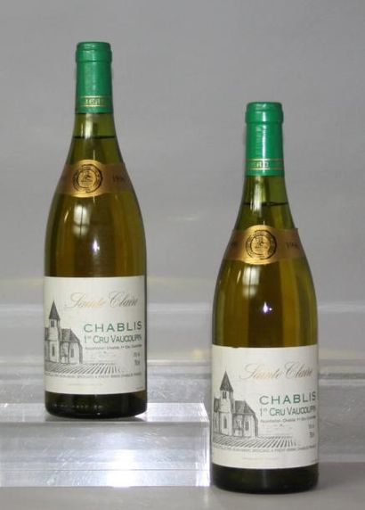null 2 bouteilles CHABLIS 1er cru VAUCOUPIN - J. M. BROCARD 1996