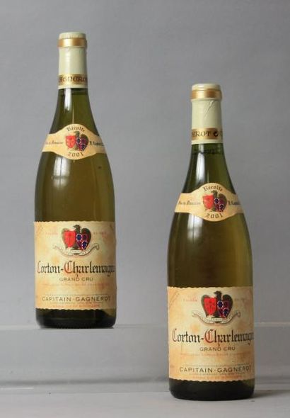 null 2 bouteilles CORTON CHARLEMAGNE Grand cru - CAPITAIN GAGNEROT 2001