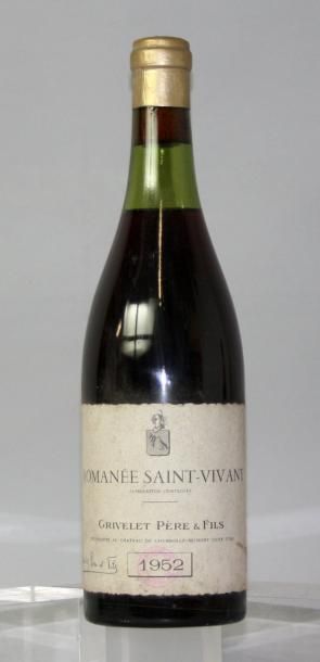 null 1 bouteille ROMANEE St. VIVANT - GRIVELET - Ets. NICOLAS 1952

Etiquette fanée,...