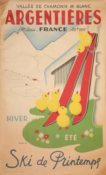 null Affiche originale Y.LATY 1948 

Argentières Ski de printemps

100 x 62 cm (déchirure...