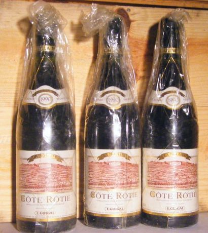 null 3 bouteilles - COTE ROTIE LA MOULINE, GUIGAL 1990