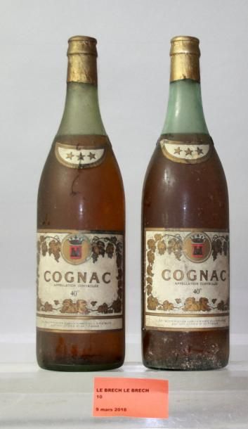 null 2 bouteilles COGNAC 3 étoiles - Distillerie Parisienne à Gentilly année 60/...