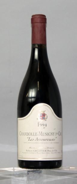 null 1 bouteille CHAMBOLLE MUSIGNY 1er cru "Les Amoureuses - GROFFIER 1994

Etiquette...