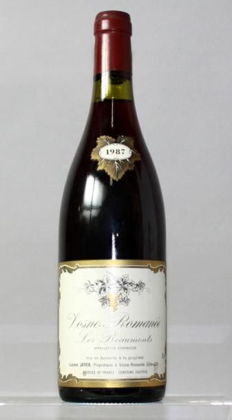 null 1 bouteille VOSNE ROMANEE 1er cru "Les Beaumonts" - Lucien Jayer 1987