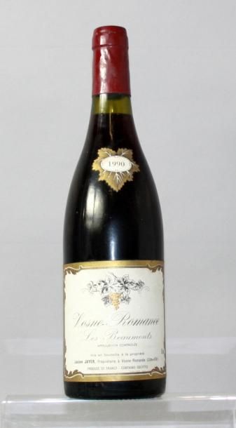 null 1 bouteille VOSNE ROMANEE 1er cru "Les Beaumonts" - Lucien Jayer 1990