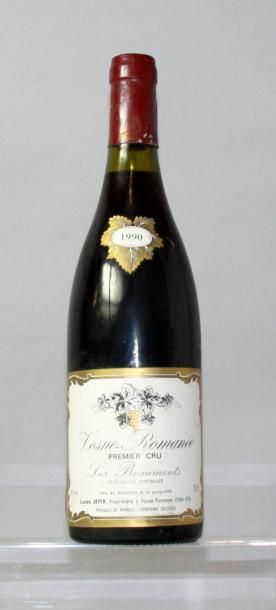 null 1 bouteille VOSNE ROMANEE 1er cru "Les Beaumonts" - Lucien Jayer 1990