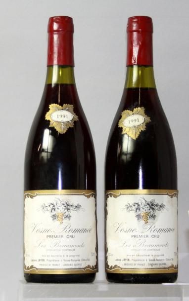 null 2 bouteilles VOSNE ROMANEE 1er cru "Les Beaumonts" - Lucien Jayer 1991

Etiquettes...