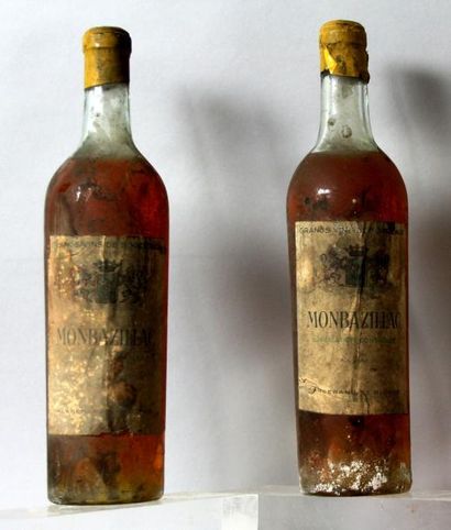 null 2 bouteilles MONTBAZILLAC - bouteilles anciennes des années 40 - 50 

Etiquettes...
